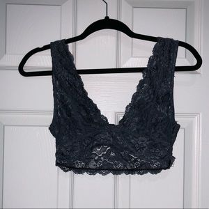 LF Carmar grey lace bralette